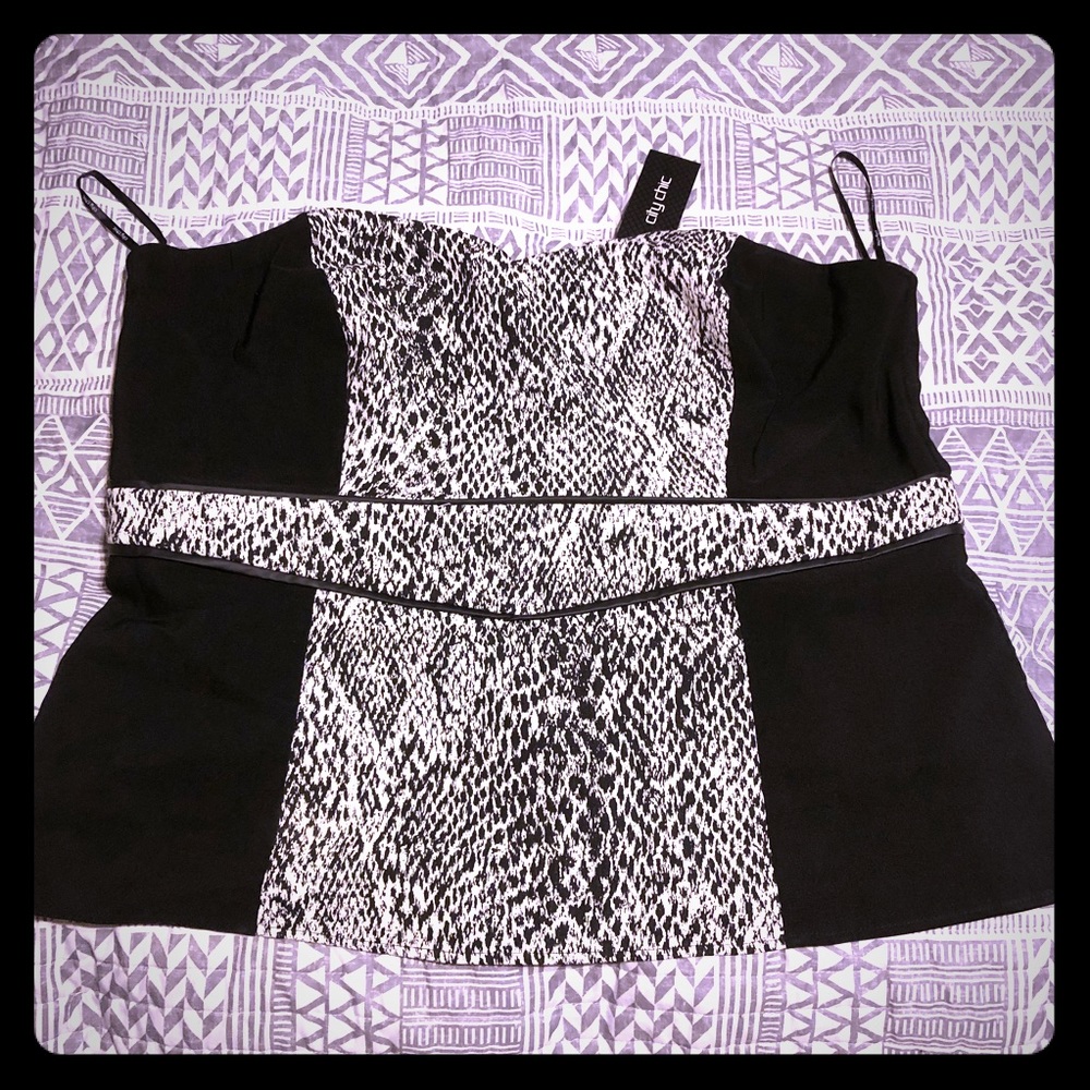 🎃City Chic corset w/reptile scale print